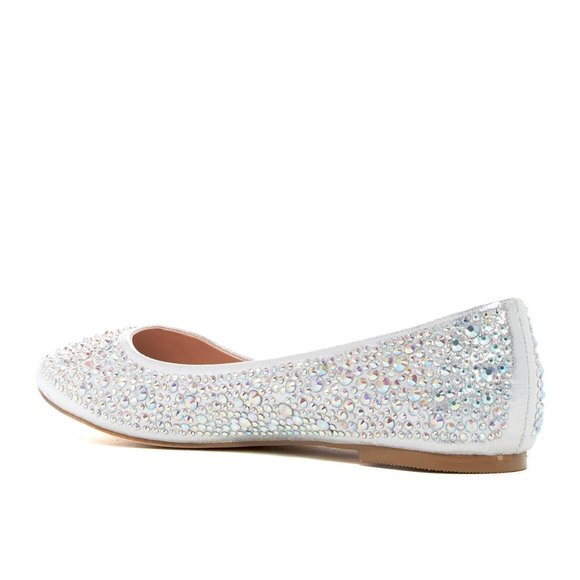 Lauren Lorraine LIZZY New Crystal Jewel Flats Shoe BLACK Women's 5.5 NIB Last! - Picture 6 of 11